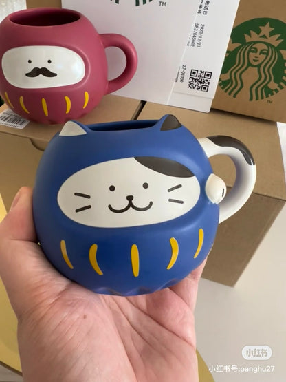 Starbucks日本星巴克｜2024年限定磨砂感达摩杯/马克杯｜296ml