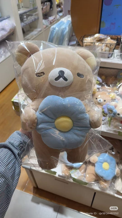 Rilakkuma｜Basic Rilakkuma Flower Sleeping Die-cut Cushion ｜390×270×160mm approx.