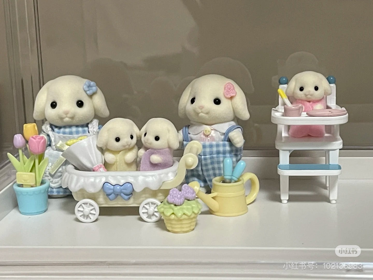 SylvanianFamilies森贝儿家族｜Blossom Gardening Set - Flora Rabbit Brother &amp; Sister芙罗拉兔家族/垂耳兔花卉园艺套组5736