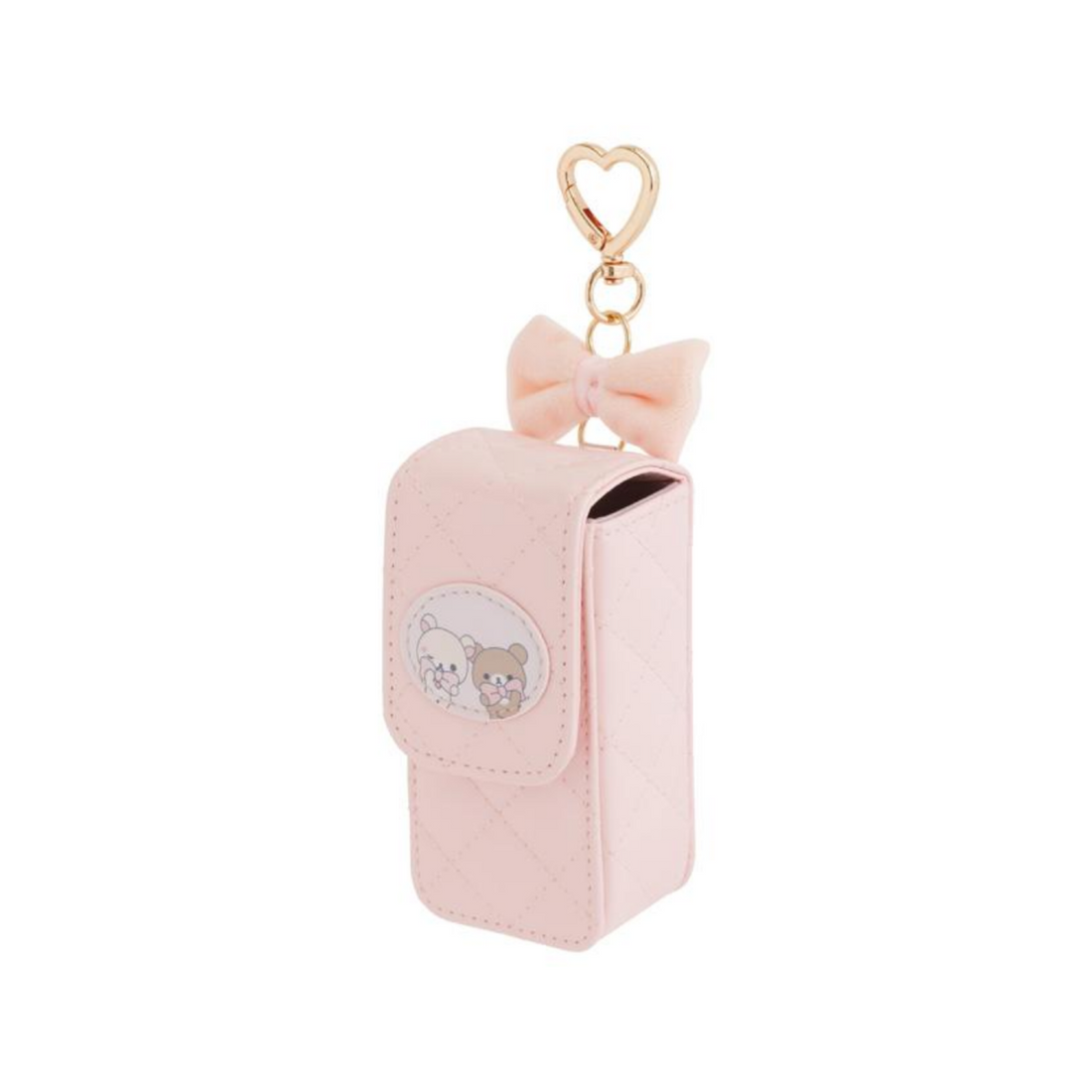 Rilakkuma｜Makeup Rilakkuma Tulle Ribbon Pink Lip Pouch with Carabiner｜100×50×35mm approx.