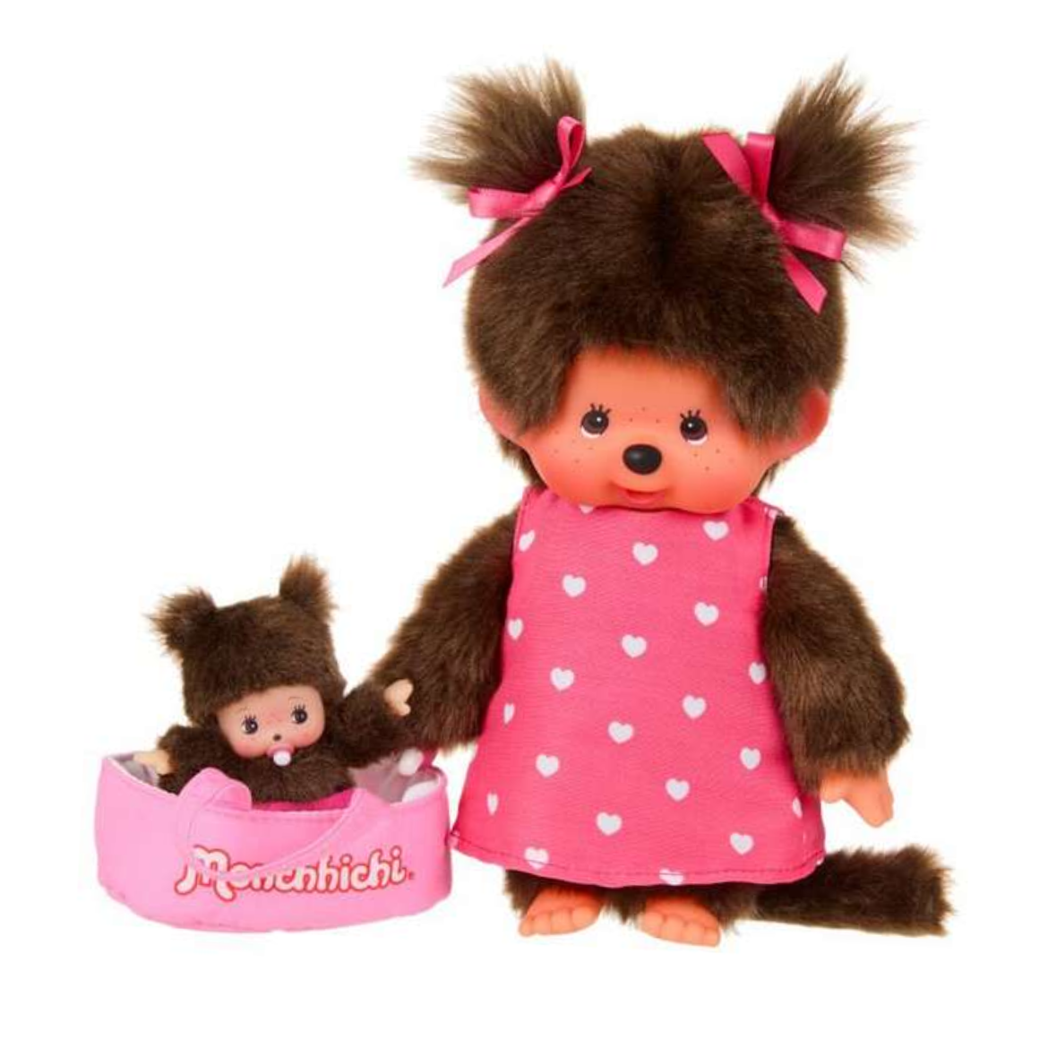 【limit 1】Monchhichi｜cuddly Girl with MiniBebichhichi carrying basket Plush Dolls/Plush Toy｜H20cm approx.