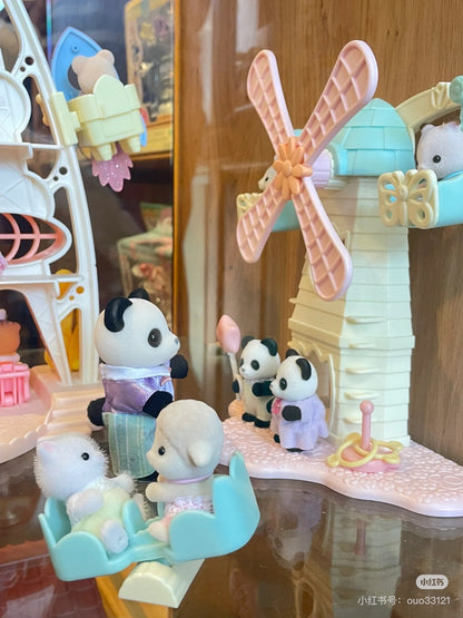 SylvanianFamilies森贝儿家族｜Baby Windmill Park梦幻城堡游乐园系列花之风车套组5526