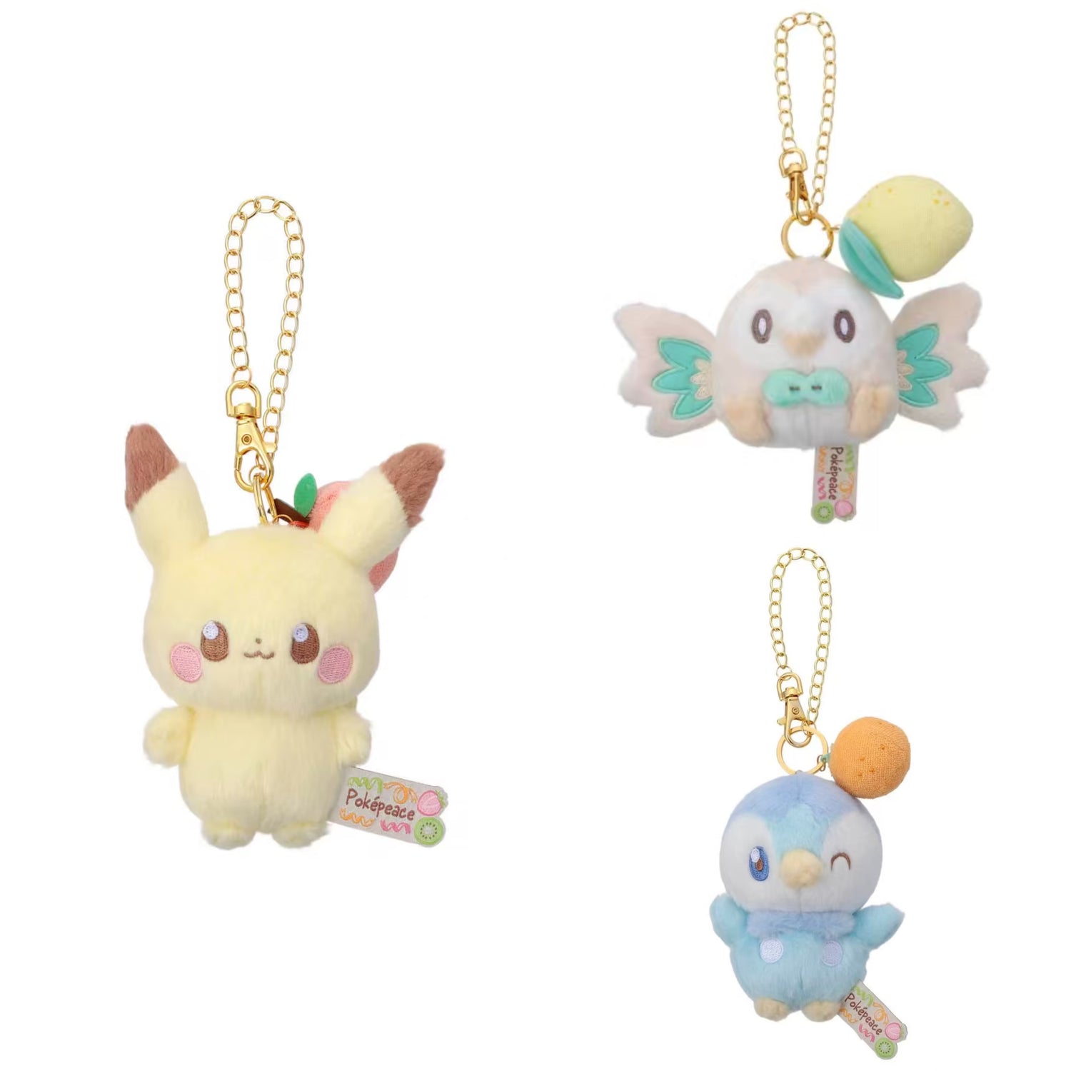 Pikachu｜fruit Mascot Holder /Plush Keychain｜7.0 x 8.0 x 11.0cm approx.