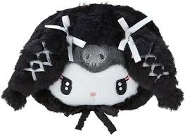 Sanrio｜第三代暗黑地雷限定毛绒化妆包/印花防水内里/珍珠拉链头｜约20×10×14cm