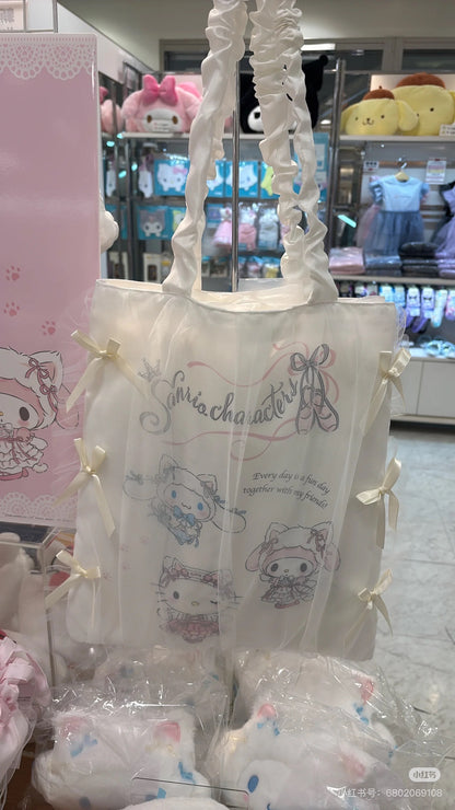 Sanrio｜White Cat Ballerina tote bag