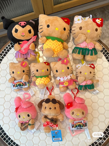 HelloKitty凯蒂猫｜HAWAII夏威夷黑皮kitty限定玩偶/公仔