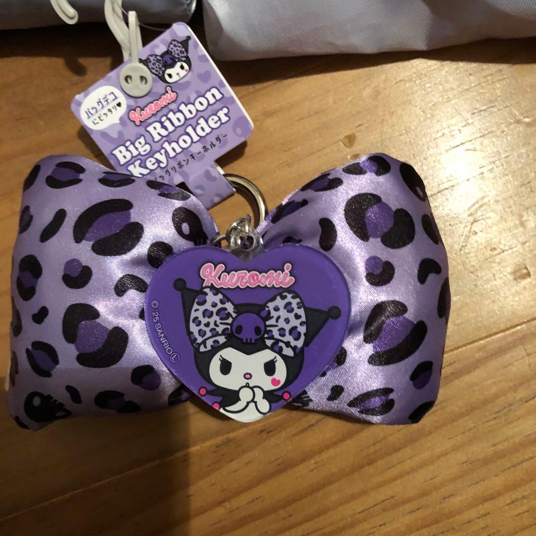 Sanrio｜Gal Art Big Ribbon  leopard print Keychain/Keyring｜H95 x W105 x D30mm