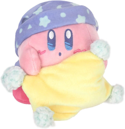 Kirby｜睡帽五角星点点嘴卡比甜梦系列泡澡满头泡泡/毛绒玩偶/小公仔 ｜ 约13 x 13 x 11cm