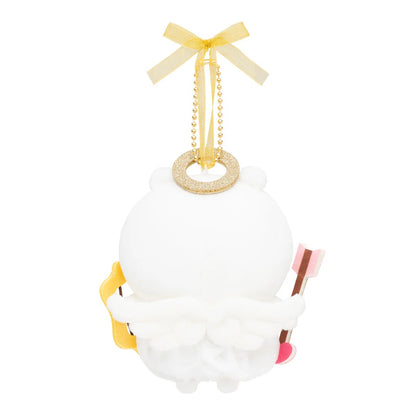 Nagano｜Joker Bear Christmas Fluffy Angel Mascot Holder /Plush Keychain｜ 120mm H x 95mm W x 55mm D approx.