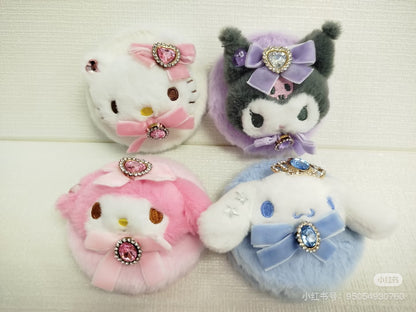 Sanrio｜Mascot Stone Ribbon Original 2-sided Compact Mirror｜7.5×1.5×7.5cm approx.