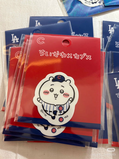 Chiikawa｜Chiikawa X  MLB Tokyo Series Die-cut Sticker｜H64 x W62mm approx.
