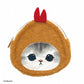 Mofusand｜鲨鱼猫三角饭团式收纳包/背后可放抽纸｜約H135×W170×D20mm