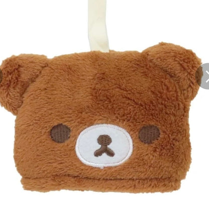 Rilakkuma轻松熊｜可收起式便携收纳/特殊抗菌防臭加工/便携可挂小毛巾/小刺绣图案擦手巾/吸水巾｜打开后約9.5×12cm