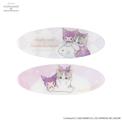 Mofusand｜ Sanrio Characters Oval Hair Clip Set｜H26×W71mm approx.