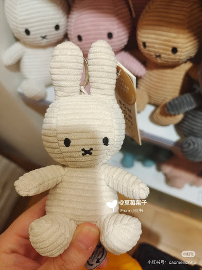 Miffy｜ECO Corduroy Mascot Holder /Plush Keychain｜10 cm – 4″