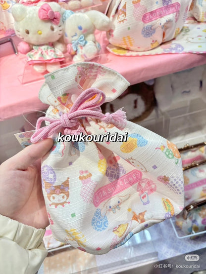 Sanrio三丽鸥｜Drawstring Purse - Japanese Pastel日式粉彩抽绳束口巾着/收纳包｜约22×10.5×23cm
