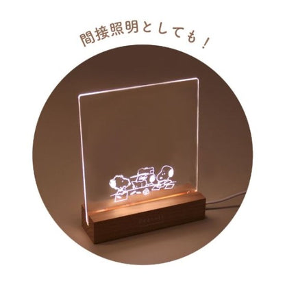 Snoopy｜亮灯可擦式留言板/写字板/床头灯/usb充电/情侣礼物/底下是史努比图案｜约17.8cm×15cm×4.5cm