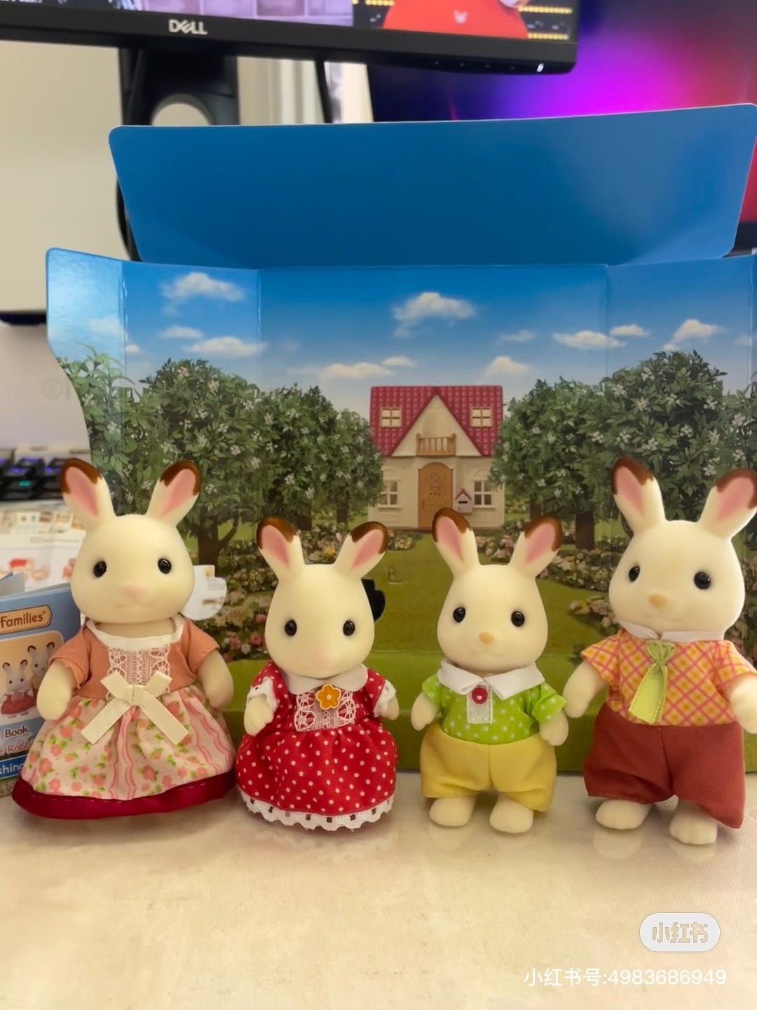 SylvanianFamilies森贝儿家族｜Chocolate Rabbit Family可可兔家族系列/一家四口套组/玩具/过家家5655
