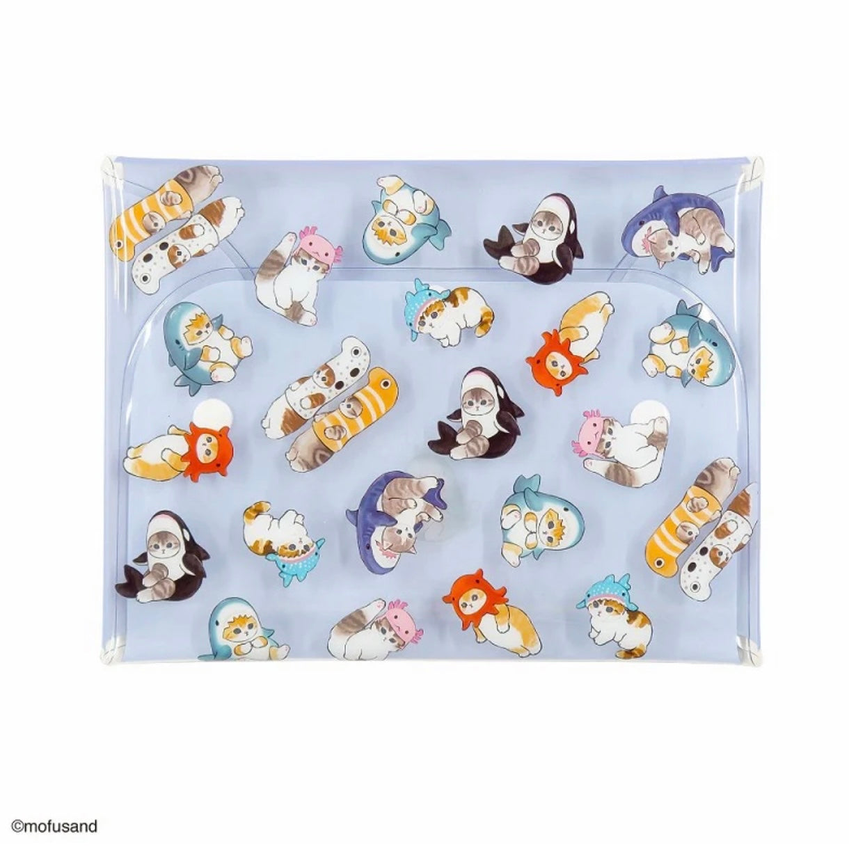 Mofusand｜Multi Clear Case (LL) - Cat : Sea Creatures｜160×220×20mm approx.