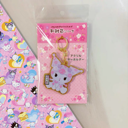 Sanrio｜ Sakura Acrylic Keychain/Keyring｜59x64x3mm approx.