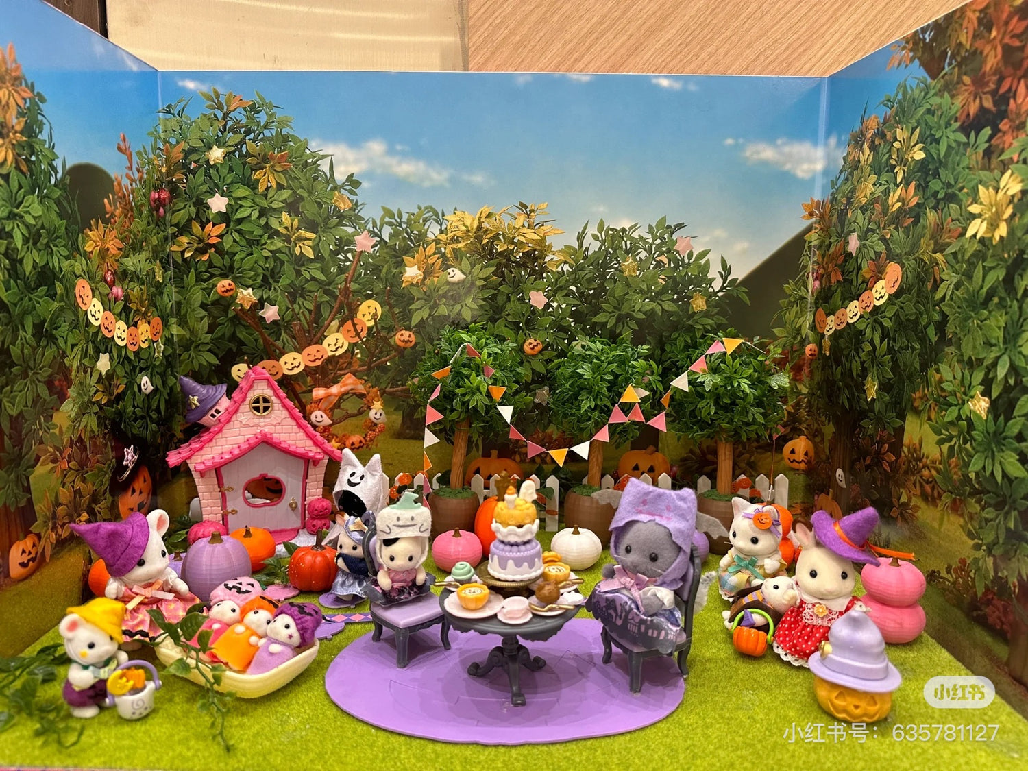 SylvanianFamilies森贝儿家族｜Halloween feestset万圣节排队系列波斯猫女巫套组/玩具/过家家5764