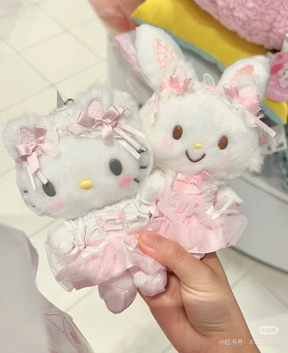 【limit 1】Sanrio｜White Cat Ballerina Mascot Holder /Plush Keychain｜9.5 x 6 x 13cm approx.