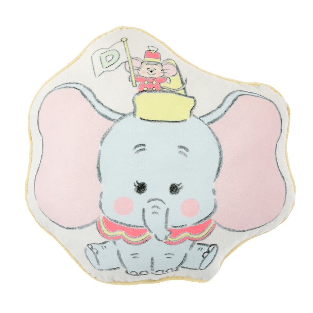 Disney｜绘本漫画家联名系列眯眯眼小飞象抱枕｜約縦35×横38×厚み17.5(cm)