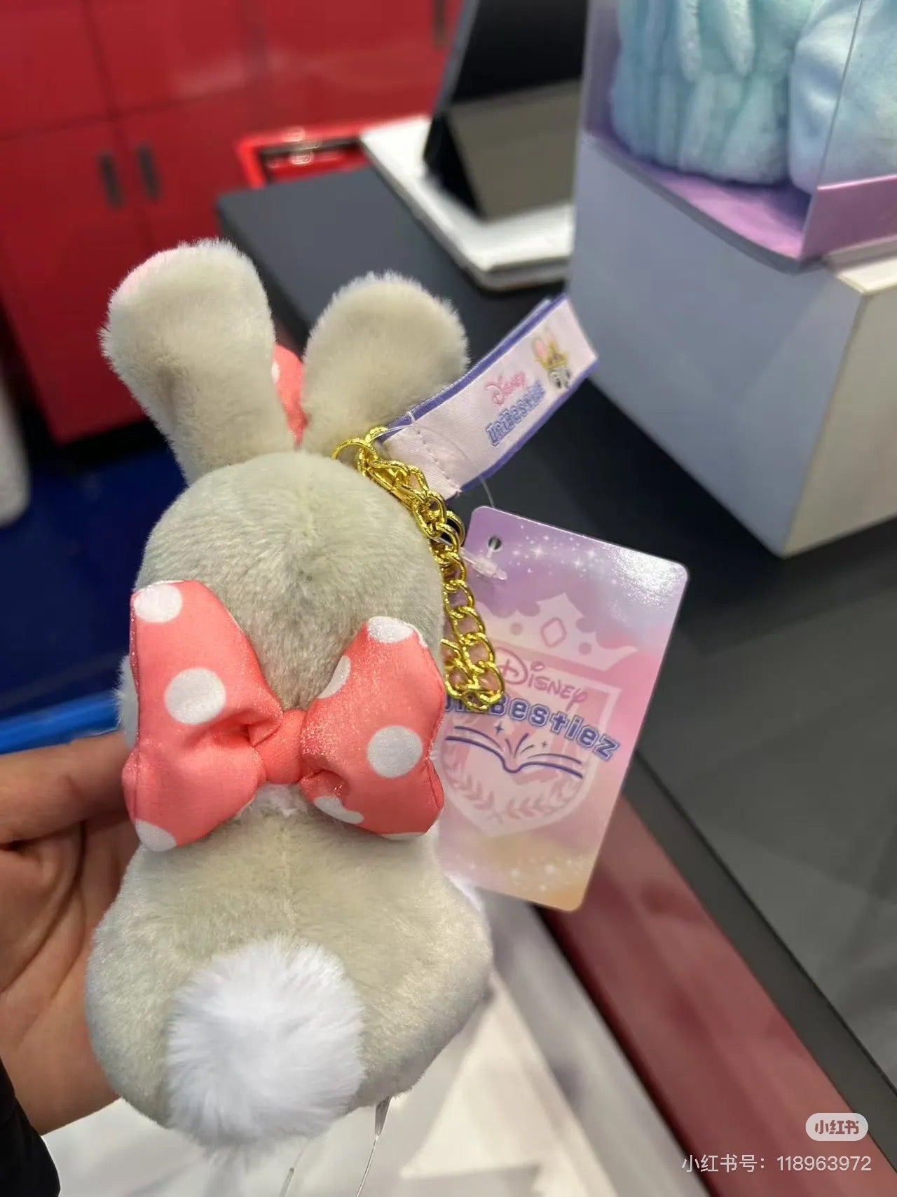 Disney｜UniBestiez Ein Rabbit Mascot Holder /Plush Keychain｜5.5 × 7 × 8.5cm approx.