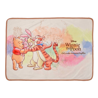 Disney｜Winnie the pooh小熊维尼2023蜜蜂日限定超柔软毯与束口袋套组/可折叠收纳易携带/毯子正反面都巨美/巾着收纳｜毯：縦約100×横70(cm)