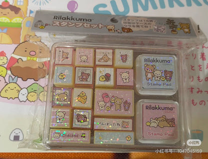 Rilakkuma｜San-X Stamp Chops Set (M) New Basic Rilakkuma Messages｜85×110×35mm approx.