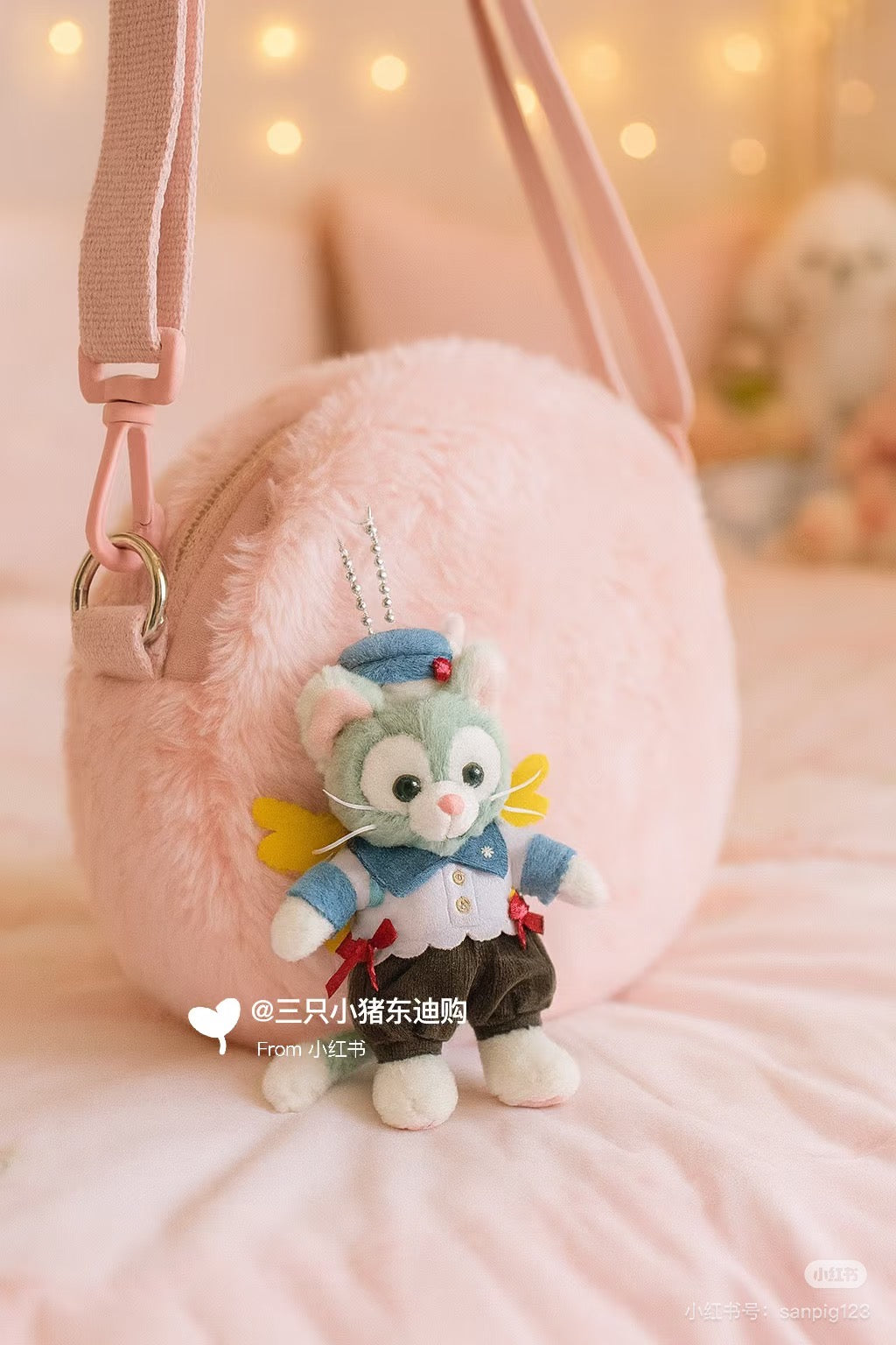【limit 1】Disney｜Duffy &amp; Friends&quot;Wishing Wings&quot; Collection Standing Mascot Holder /Plush Keychain