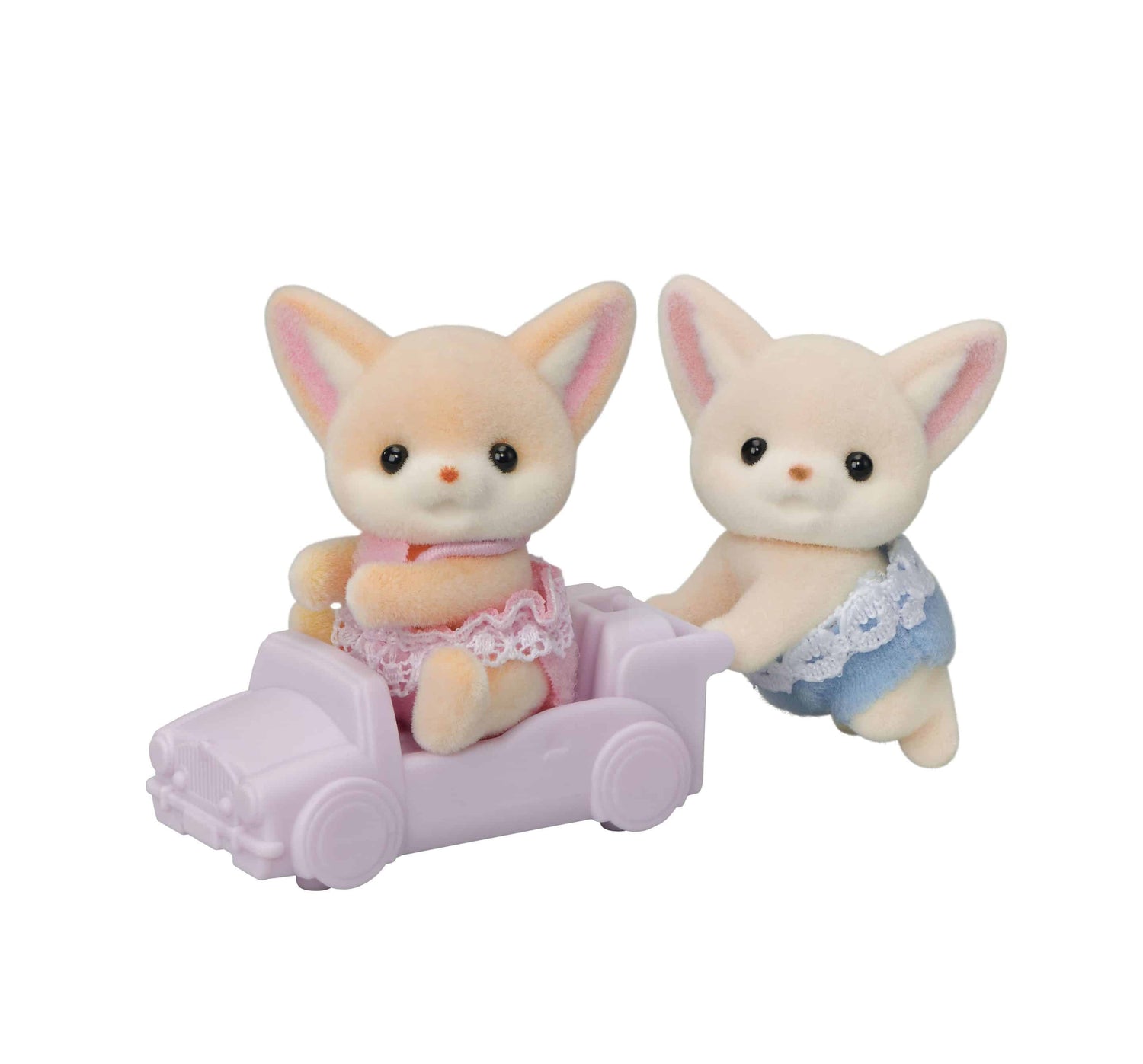 SylvanianFamilies森贝儿家族｜Fennec Fox Twins耳阔狐双胞胎宝宝推车套组/玩具/过家家5697