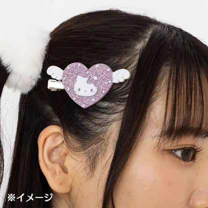 Hello kitty凯蒂猫｜Sanrio Hello Kitty Bangs Clip/ Angel and Little Devil天使恶魔发夹一对｜约13.9 x 8.9 x 1.9cm