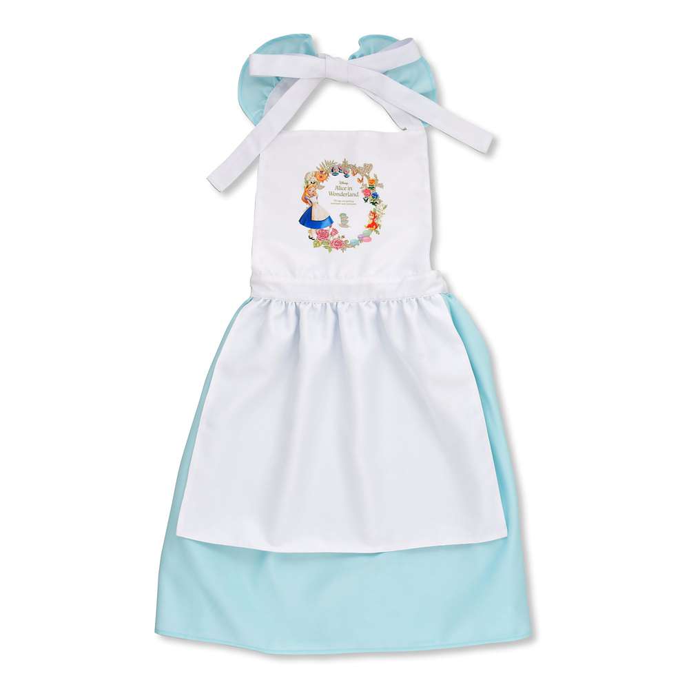 Disney｜爱丽丝梦游仙境Alice Sweet Garden甜蜜花园茶会特辑/水彩蝴蝶结蓬蓬印花围裙/可爱公主裙/女仆装/细节精美｜约87cmx75cm