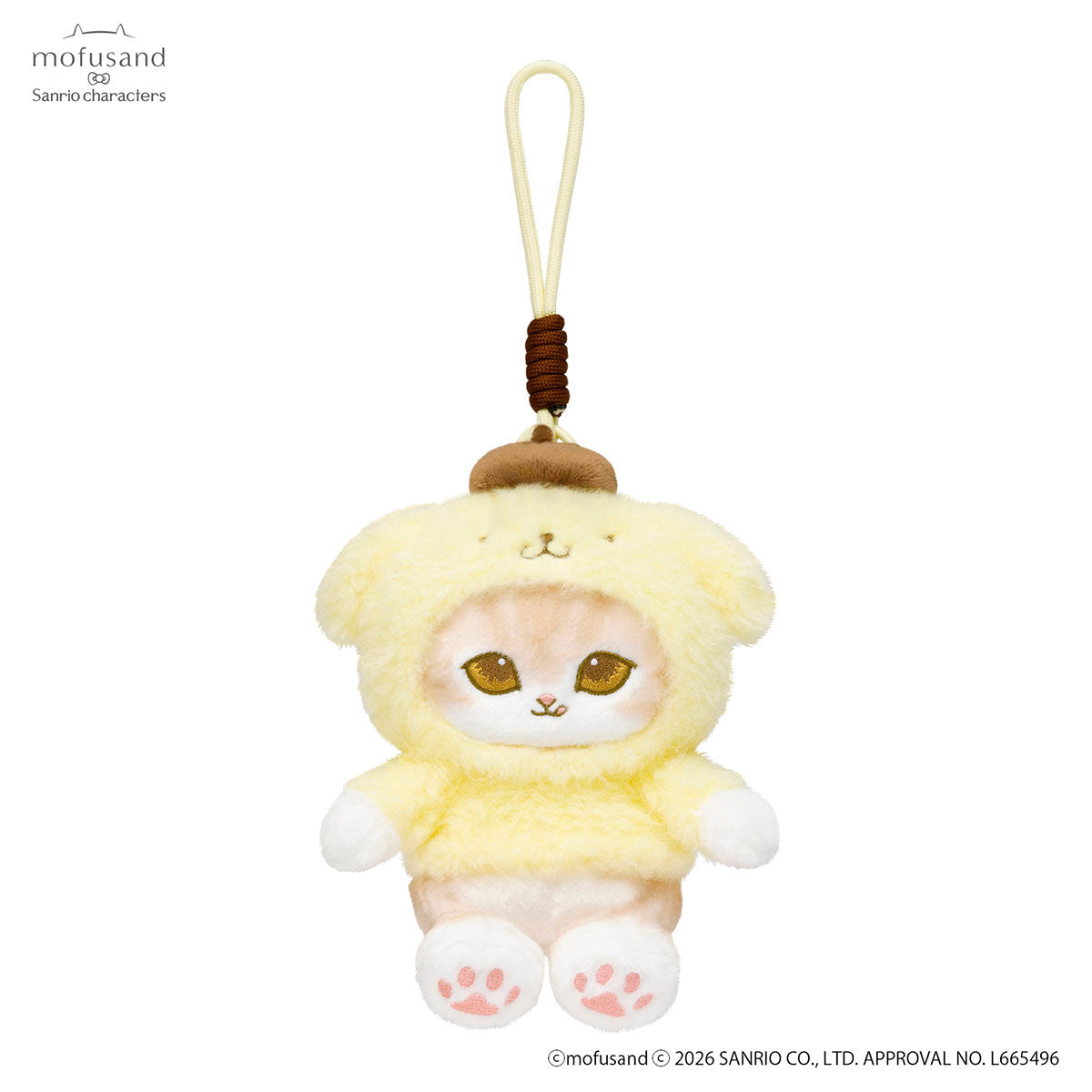 Mofusand｜Sanrio Characters Potefuwa Mascot Holder /Plush Keychain｜H140 x W130 x D130 mm approx.