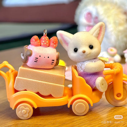 SylvanianFamilies森贝儿｜Sunny Picnic Fennec Fox Sister &amp; Baby 耳廓狐阳光野外套组/玩具/过家家5698