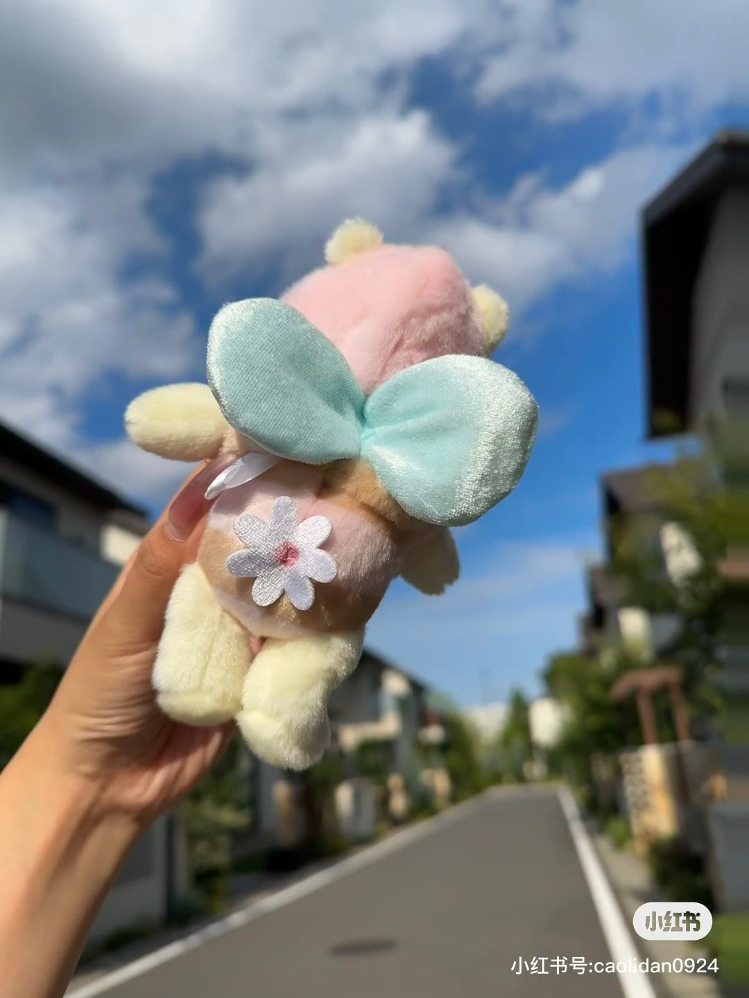 Disney｜2024 HONEY DAY 超萌粉嫩蜜蜂噗噗公仔/玩偶/挂件/可脱帽｜M約高さ39×幅28×奥行き22cm/挂件約 高さ19×幅13.5×奥行き8cm