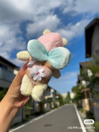 Disney｜2024 HONEY DAY 超萌粉嫩蜜蜂噗噗公仔/玩偶/挂件/可脱帽｜M約高さ39×幅28×奥行き22cm/挂件約 高さ19×幅13.5×奥行き8cm