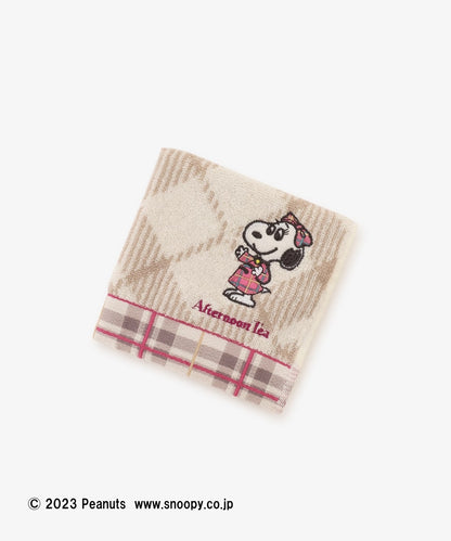 Snoopy｜Afternoon Tea英伦风限定超精美刺绣手帕/小方巾｜縦25.5cm/横25.5cm