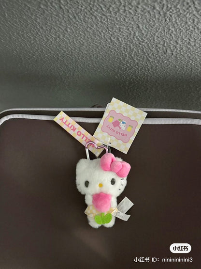 Sanrio｜郁金香系列角色花花爱心扣挂件｜约9×4×10.5cm