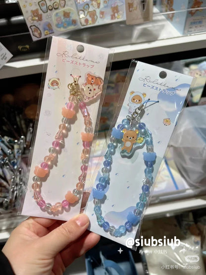Rilakkuma｜Rainy Day to Sunny Bead Strap with Mascot｜130×55mm approx.