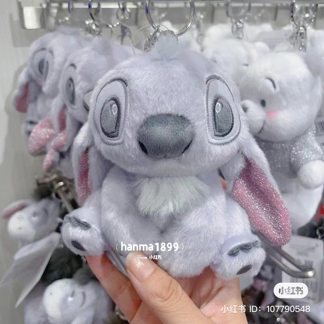 Disney迪士尼｜冬日限定灰色银闪系列挂件/包挂｜高さ約13×幅11×奥行き8(cm)
