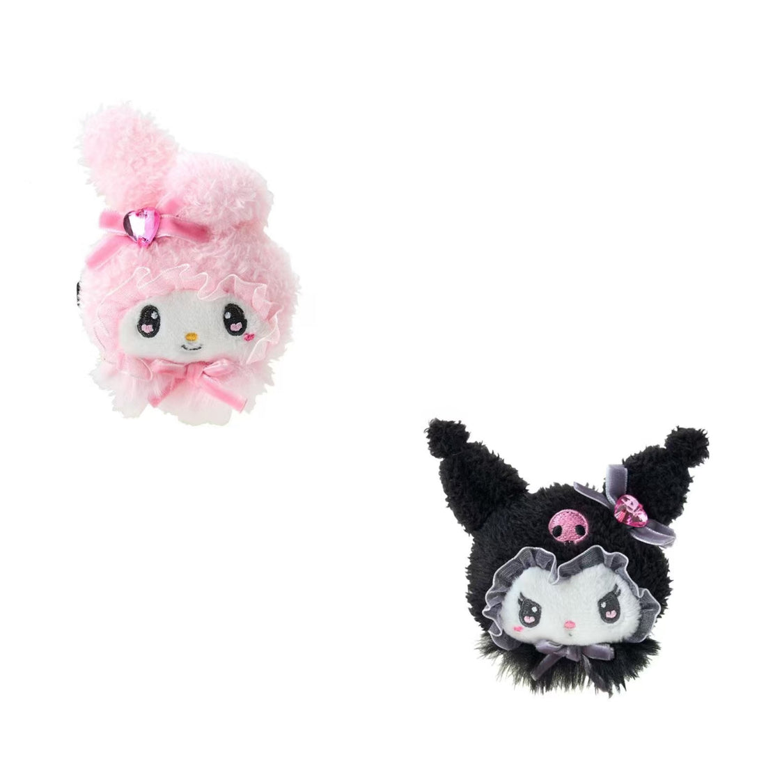 Sanrio｜Kuromi &amp; My Melody : Melousa Romiusa  Face-shaped Hair Clip｜6.8×2.5×9cm approx.