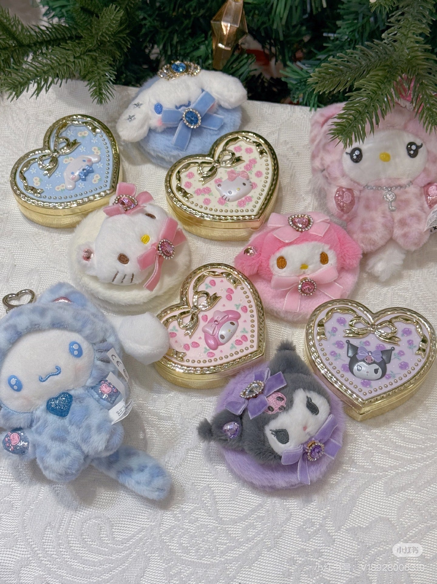 Sanrio｜Heart Shape Rose Mirror Accessory Case｜8×7×2.8cm approx