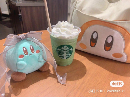 Kirby｜美食节系列吃饭饭表情包小玩偶/公仔｜约H12 x W11 x D10 cm