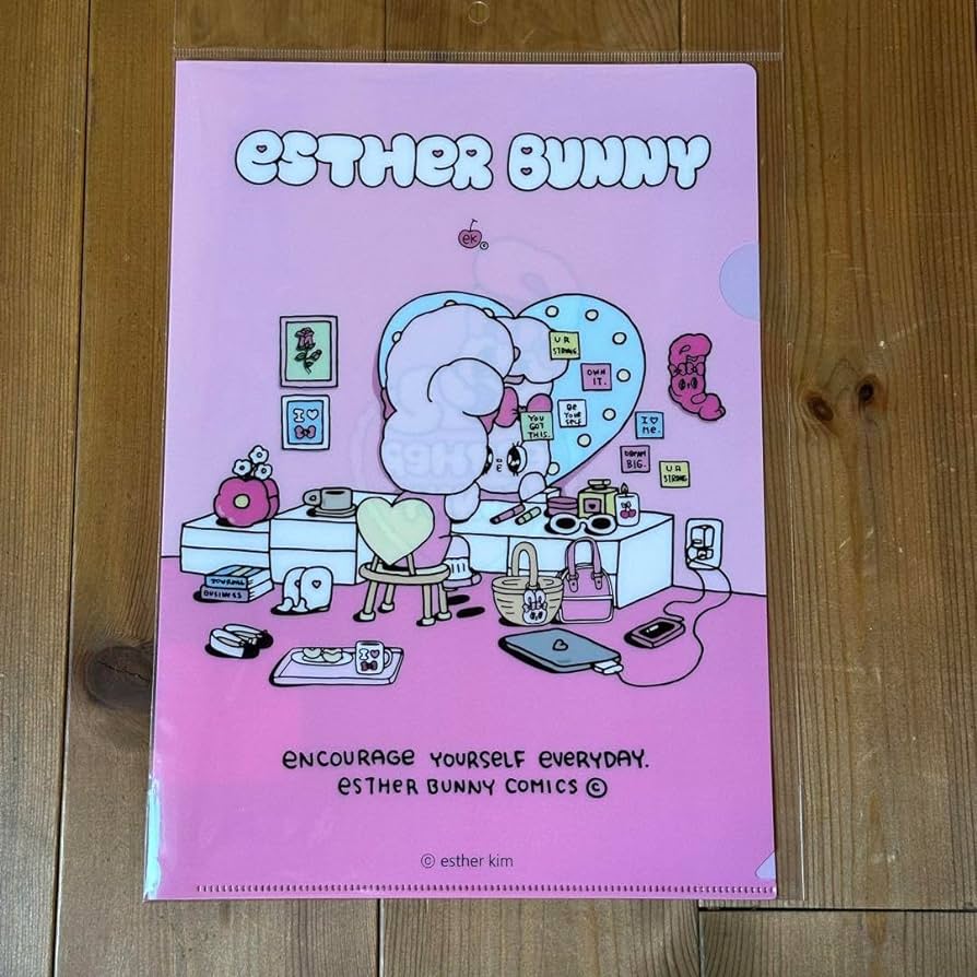 EstherBunny艾丝乐小兔｜粉粉角色A4文件夹/正反都可爱