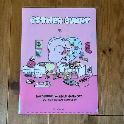 EstherBunny艾丝乐小兔｜粉粉角色A4文件夹/正反都可爱