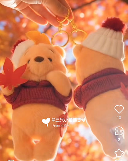 Disney｜Momiji Winnie the Pooh Mascot Holder /Plush Keychain｜17.5×9.5×8.5(cm) approx.