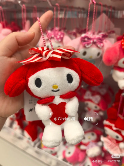 Sanrio｜My Melody 50th Anniversary  Mascot Holder /Plush Keychain｜H11.5 x W11 x D6cm approx.