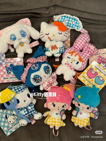 【limit 1】Sanrio三丽鸥｜Mascot Keychain插画家联名毛绒玩偶挂件/包挂｜约15 x 13 cm